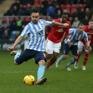 Adam Armstrong Scores Penalty: Coventry City's Third Goal in Sky Bet League One Clash Against Crewe Alexandra
