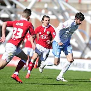 Adam Barton in Action: Coventry City vs. Bristol City, Sky Bet League One at Ashton Gate
