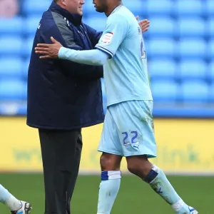 Andy Thorn and Clive Platt: Celebrating Promotion-Clinching Goal with Ricoh Arena Crowd (Coventry City FC vs Barnsley, Npower Championship, 25-02-2012) Andy Thorn and Clive Platt: Celebrating Promotion-Clinching Goal with Ricoh Arena Crowd (Coventry City FC vs Barnsley, Npower Championship, 25-02-2012)