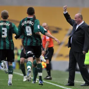 Andy Thorn's Euphoric Moment: Coventry City's First Goal in Championship Battle at AMEX Stadium Andy Thorn's Euphoric Moment: Coventry City's First Goal in Championship Battle at AMEX Stadium