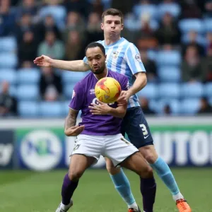 Battle for the Ball: Chris Stokes vs. Byron Moore - Coventry City vs. Port Vale, Sky Bet League One, Ricoh Arena Battle for the Ball: Chris Stokes vs. Byron Moore - Coventry City vs. Port Vale, Sky Bet League One, Ricoh Arena