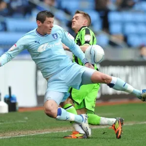 Battle for the Ball: Coventry City vs. Brighton & Hove Albion in Npower Championship Battle for the Ball: Coventry City vs. Brighton & Hove Albion in Npower Championship