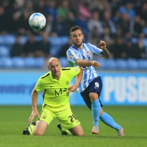 Battle for the Ball: Coventry City vs. Southend United in Sky Bet League One - Adam Armstrong vs. Adam Barrett Battle for the Ball: Coventry City vs. Southend United in Sky Bet League One - Adam Armstrong vs. Adam Barrett