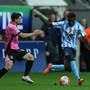 Battling for the Ball: Coventry City vs. Northampton Town in the Emirates FA Cup Battling for the Ball: Coventry City vs. Northampton Town in the Emirates FA Cup