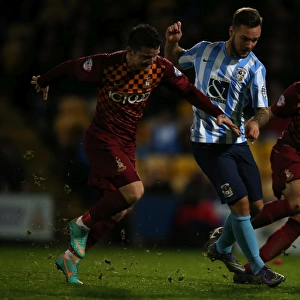 Battling for Control: McArdle, Knott, and Armstrong's Intense Clash in Coventry vs. Bradford League One Match