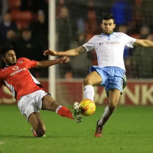 Battling for the FA Cup: A Clash between Mal Benning and Conor Thomas at Bescot Stadium Battling for the FA Cup: A Clash between Mal Benning and Conor Thomas at Bescot Stadium
