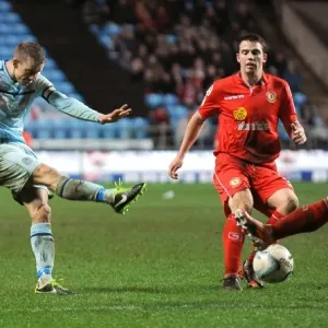Blocked Shot Showdown: Coventry City vs Crewe Alexandra in the Johnstones Paint Trophy Northern Final at Ricoh Arena Blocked Shot Showdown: Coventry City vs Crewe Alexandra in the Johnstones Paint Trophy Northern Final at Ricoh Arena
