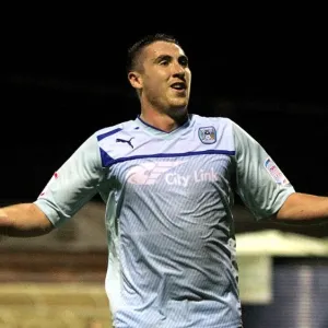 Callum Ball Scores Coventry City's Second Goal in Johnstones Paint Trophy Match Callum Ball Scores Coventry City's Second Goal in Johnstones Paint Trophy Match