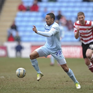 Callum Wilson in Action: Coventry City vs Doncaster Rovers, Npower League One at Ricoh Arena