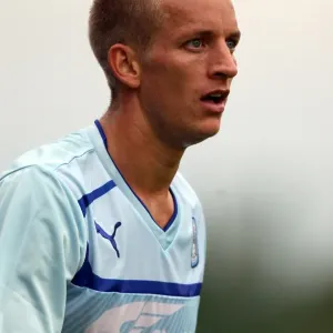Carl Baker in Action: Coventry City FC's Pre-Season Friendly at De Montfort Park Against Hinckley United Carl Baker in Action: Coventry City FC's Pre-Season Friendly at De Montfort Park Against Hinckley United