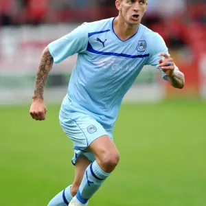 Carl Baker in Action: Coventry City's Pre-Season Friendly at Accrington Stanley's Crown Ground Carl Baker in Action: Coventry City's Pre-Season Friendly at Accrington Stanley's Crown Ground