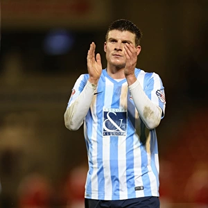 Chris Stokes of Coventry City Salutes Fans after Barnsley Victory
