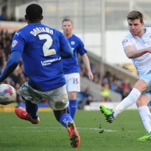 Chris Stokes Powerful Shot: Coventry City in Sky Bet League One Clash against Chesterfield at Proact Stadium Chris Stokes Powerful Shot: Coventry City in Sky Bet League One Clash against Chesterfield at Proact Stadium