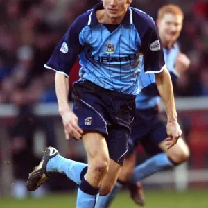 Clash in Division One: Coventry City's Calum Davenport Braces Defense Against Nottingham Forest (07-02-2004) Clash in Division One: Coventry City's Calum Davenport Braces Defense Against Nottingham Forest (07-02-2004)
