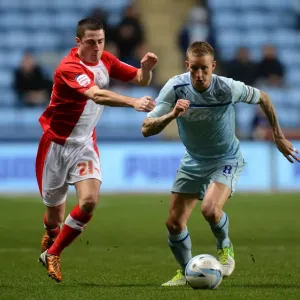 Clash of the Midfielders: Coventry City's Carl Baker vs Crawley Town's Mike Jones (Football League One, Ricoh Arena, 06-11-2012) Clash of the Midfielders: Coventry City's Carl Baker vs Crawley Town's Mike Jones (Football League One, Ricoh Arena, 06-11-2012)