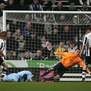 Print of Clinton Morrison's Opening Goal at St James Park Print of Clinton Morrison's Opening Goal at St James Park