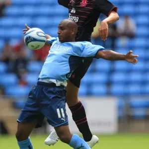 Clinton Morrison vs. Jack Rodwell: Intense Battle for the Ball in Coventry City's Pre-Season Friendly against Everton (August 2, 2009, Ricoh Arena) Clinton Morrison vs. Jack Rodwell: Intense Battle for the Ball in Coventry City's Pre-Season Friendly against Everton (August 2, 2009, Ricoh Arena)