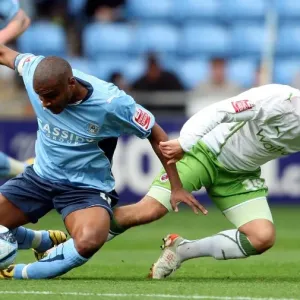 Clinton Morrison vs. Brian Howard Clash in Coventry City vs. Reading Championship Match Clinton Morrison vs. Brian Howard Clash in Coventry City vs. Reading Championship Match