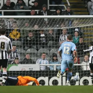 Print of Coca-Cola Football League Championship match at St James' Park Print of Coca-Cola Football League Championship match at St James' Park