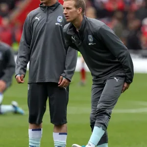 Cody MacDonald and Carl Baker Gear Up for Coventry City's Championship Showdown against Southampton (April 2012) Cody MacDonald and Carl Baker Gear Up for Coventry City's Championship Showdown against Southampton (April 2012)