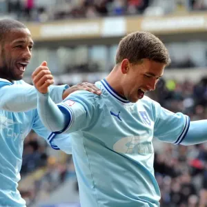 Cody McDonald and Clive Platt: A Celebratory Moment as Coventry City Scores the Second Goal Against Hull City in the Npower Championship (March 31, 2012) Cody McDonald and Clive Platt: A Celebratory Moment as Coventry City Scores the Second Goal Against Hull City in the Npower Championship (March 31, 2012)