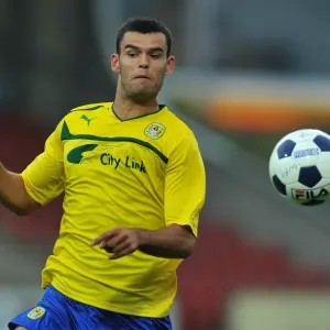 Conor Thomas in Action: Coventry City's Pre-Season Battle at Wrexham's Racecourse Ground Conor Thomas in Action: Coventry City's Pre-Season Battle at Wrexham's Racecourse Ground