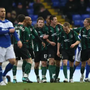 Coventry City Celebrate Second Goal Against Birmingham City in FA Cup Fourth Round Coventry City Celebrate Second Goal Against Birmingham City in FA Cup Fourth Round