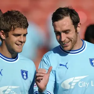 Coventry City FC: Martin Cranie and Richard Keogh in Deep Conversation at Oakwell Stadium during Barnsley Match (Npower Football League Championship, 01-10-2011) Coventry City FC: Martin Cranie and Richard Keogh in Deep Conversation at Oakwell Stadium during Barnsley Match (Npower Football League Championship, 01-10-2011)