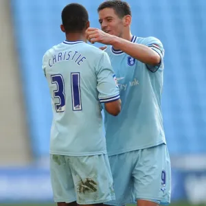 Coventry City FC: Lukas Jutkiewicz and Cyrus Christie Celebrate Championship Victory over Nottingham Forest (15-10-2011) Coventry City FC: Lukas Jutkiewicz and Cyrus Christie Celebrate Championship Victory over Nottingham Forest (15-10-2011)