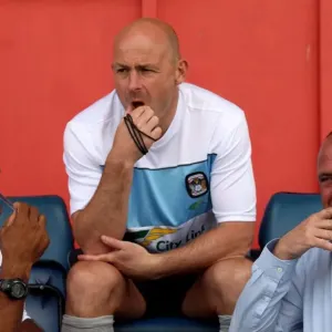 Coventry City FC: Andy Thorn and Coaches Shaw and Carsley at Pre-Season Friendly against Hinckley United Coventry City FC: Andy Thorn and Coaches Shaw and Carsley at Pre-Season Friendly against Hinckley United