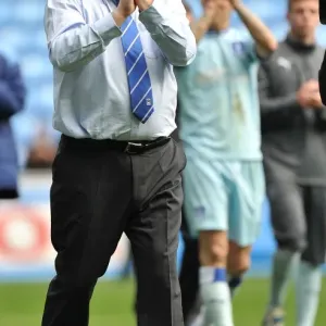 Coventry City FC: Andy Thorn and Players Celebrate Championship Victory over Doncaster Rovers at Ricoh Arena Coventry City FC: Andy Thorn and Players Celebrate Championship Victory over Doncaster Rovers at Ricoh Arena