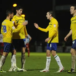 Coventry City FC: Celebrating Victory at Lamex Stadium - Bailey, Barton, O'Donovan, and Wood Coventry City FC: Celebrating Victory at Lamex Stadium - Bailey, Barton, O'Donovan, and Wood