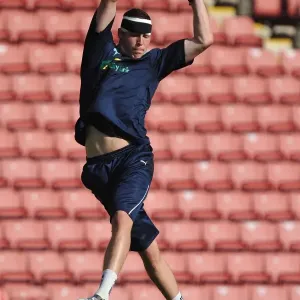 Coventry City FC: Chris Dunn in Pre-Match Warm-Up at Oakwell Stadium before Barnsley Clash (Npower Championship, 01-10-2011) Coventry City FC: Chris Dunn in Pre-Match Warm-Up at Oakwell Stadium before Barnsley Clash (Npower Championship, 01-10-2011)