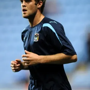 Coventry City FC: Martin Cranie in Pre-Match Warm-Up at Ricoh Arena vs Blackpool (Npower Championship, 27-09-2011)