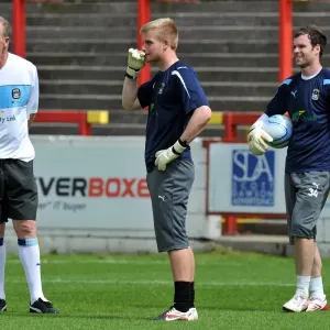 Coventry City FC: Ogrizovic Coaches Burge and Murphy at Accrington Stanley's Crown Ground Coventry City FC: Ogrizovic Coaches Burge and Murphy at Accrington Stanley's Crown Ground