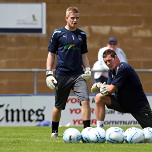 Coventry City Goalkeepers Chris Dunn and Lee Burge Pre-Season Warm-Up at De Montfort Park