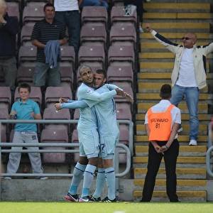 Coventry City: Leon Clarke and Callum Wilson Celebrate First Goal Against Preston North End (Sky Bet Championship, 2013)