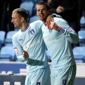 Coventry City: Lukas Jutkiewicz and Carl Baker Celebrate Equalizing Goal Against Cardiff City (November 2011) Coventry City: Lukas Jutkiewicz and Carl Baker Celebrate Equalizing Goal Against Cardiff City (November 2011)