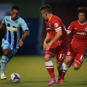Coventry City vs. Cardiff City: Jordan Clarke Tackles Declan John and Kim Bo-Kyung in Capital One Cup First Round Coventry City vs. Cardiff City: Jordan Clarke Tackles Declan John and Kim Bo-Kyung in Capital One Cup First Round