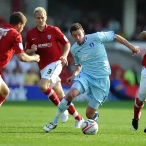 Coventry City vs Barnsley: Lucas Jutkiewicz Faces Off Against Stephen Foster and Nathan Doyle at Oakwell Stadium, Npower Football League Championship (1st October 2011) Coventry City vs Barnsley: Lucas Jutkiewicz Faces Off Against Stephen Foster and Nathan Doyle at Oakwell Stadium, Npower Football League Championship (1st October 2011)