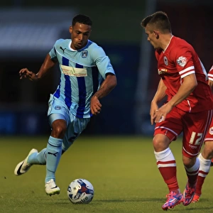 Coventry City vs. Cardiff City: Jordan Clarke Tackles Declan John and Kim Bo-Kyung in Capital One Cup First Round