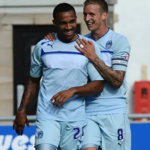 Coventry City: Wilson and Baker Celebrate Double Strike vs Colchester United (Sky Bet Football League One, 2013) Coventry City: Wilson and Baker Celebrate Double Strike vs Colchester United (Sky Bet Football League One, 2013)