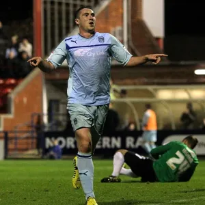 Coventry City's Callum Ball Scores Second Goal in Johnstones Paint Trophy Match Against York City Coventry City's Callum Ball Scores Second Goal in Johnstones Paint Trophy Match Against York City