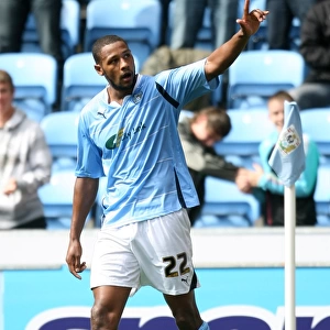 Coventry City's Clive Platt Celebrates Goal Against Leicester City in Npower Championship (11-09-2010, Ricoh Arena)