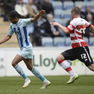 Coventry Citys Dominic Samuel scores the opening goal against Doncaster Rovers Coventry Citys Dominic Samuel scores the opening goal against Doncaster Rovers