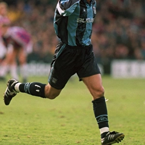 Coventry City's Double Delight: Viorel Moldovan's Euphoric Moment after Scoring His Second Goal against Crystal Palace (FA Carling Premiership, 1998)