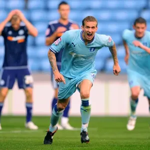 Coventry City's Double Victory: Carl Baker Scores the Second Goal Against Derby County in the Npower Championship (10-09-2011) Coventry City's Double Victory: Carl Baker Scores the Second Goal Against Derby County in the Npower Championship (10-09-2011)