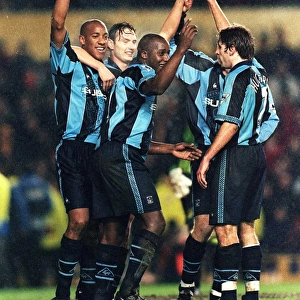 Action from 90s Poster Print Collection: FA Carling Premiership - Coventry City v Manchester United 28-12-1997