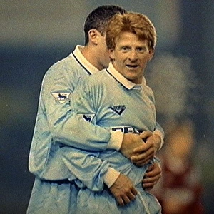 Coventry City's Gordon Strachan and Paul Telfer Celebrate Victory over Manchester City
