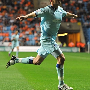 Coventry City's Lucas Jutkiewicz Scores Second Goal Against Blackpool in Npower Championship (27-09-2011, Ricoh Arena)